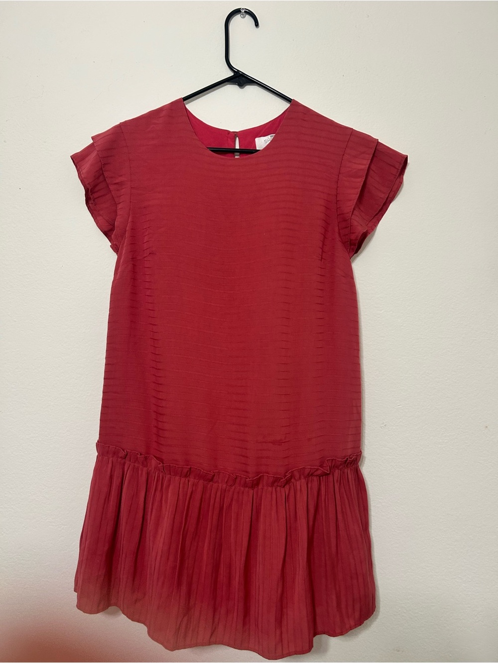 Pink/red Ruffle Hem Dress
